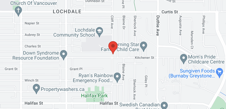 map of 1350 CLIFF AVENUE